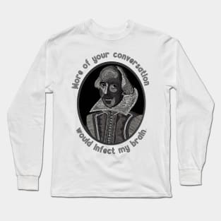 William Shakespeare Portrait and Quote Long Sleeve T-Shirt